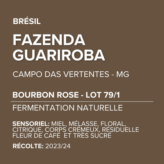 Brésil - Fazenda Guariroba - Bourbon Rose - Lot 79/1